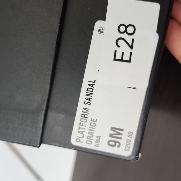 NEW AAJ By Aminah Nina Lace-Up Architectural Wedge Peach orange 9 Heel Sandals - Picture 9 of 9